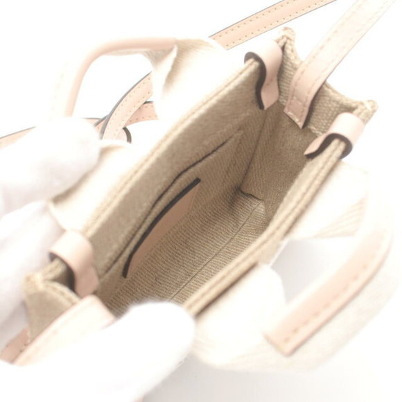 Chloe Leather Bag WOODY NANO Pink Beige Shoulder - Picture 3 of 4